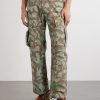 Camouflage Paint-splattered Cargo Wide-leg Trousers - FR Camouflage Paint-splattered Cargo Wide-leg Trousers - FR