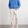 Logo-Embroidered Cotton Zip-Up Cardigan - OU