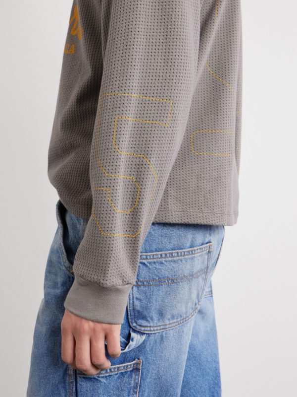 Logo-Print Cotton-Mesh T-shirt - E1 Logo-Print Cotton-Mesh T-shirt - E1