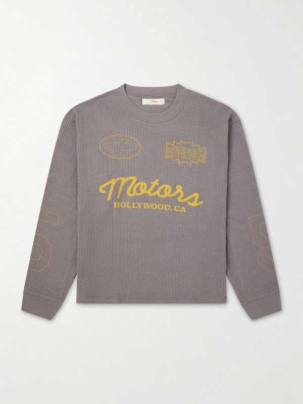 Logo-Print Cotton-Mesh T-shirt Logo-Print Cotton-Mesh T-shirt