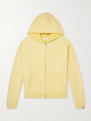 Logo-Embroidered Paint-Splattered Cotton-Jersey Hoodie