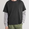 Waffle-Trim Cotton-Jersey T-Shirt - FR Waffle-Trim Cotton-Jersey T-Shirt - FR