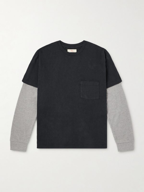Waffle-Trim Cotton-Jersey T-Shirt Waffle-Trim Cotton-Jersey T-Shirt