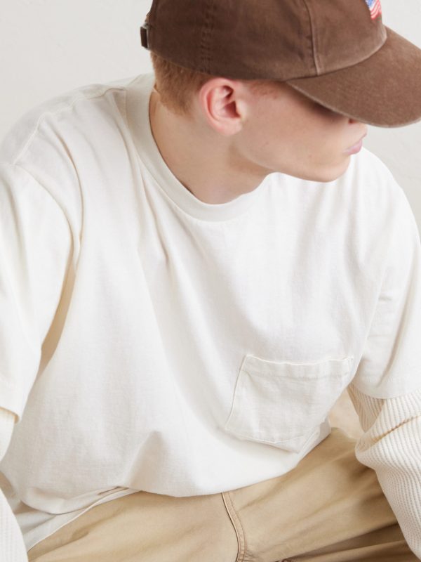 Waffle-Trim Cotton-Jersey Sweater - CU Waffle-Trim Cotton-Jersey Sweater - CU