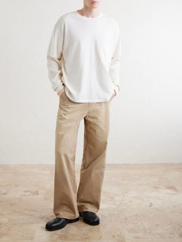 Waffle-Trim Cotton-Jersey Sweater - OU Waffle-Trim Cotton-Jersey Sweater - OU