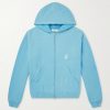Logo-Embroidered Paint-Splattered Cotton-Jersey Zip-Up Hoodie Logo-Embroidered Paint-Splattered Cotton-Jersey Zip-Up Hoodie