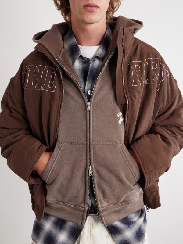 Logo-Embroidered Paint-Splattered Cotton-Jersey Hoodie - CU Logo-Embroidered Paint-Splattered Cotton-Jersey Hoodie - CU