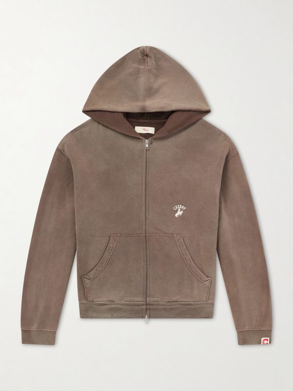 Logo-Embroidered Paint-Splattered Cotton-Jersey Hoodie Logo-Embroidered Paint-Splattered Cotton-Jersey Hoodie