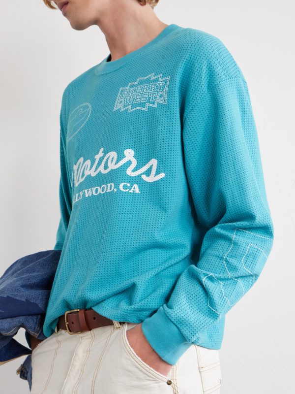 Logo-Print Cotton-Mesh T-Shirt - E1 Logo-Print Cotton-Mesh T-Shirt - E1
