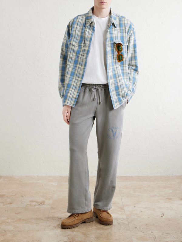 Checked Cotton Western Shirt - OU Checked Cotton Western Shirt - OU