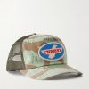 Eagle Logo-Appliquéd Canvas and Mesh Baseball Cap