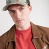 Eagle Logo-Appliquéd Canvas and Mesh Baseball Cap - OU