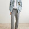 Wide-Leg Cotton-Fleece Sweatpants - OU Wide-Leg Cotton-Fleece Sweatpants - OU