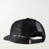 6 Star Logo-Embroidered Studded Canvas and Mesh Baseball Cap - BK