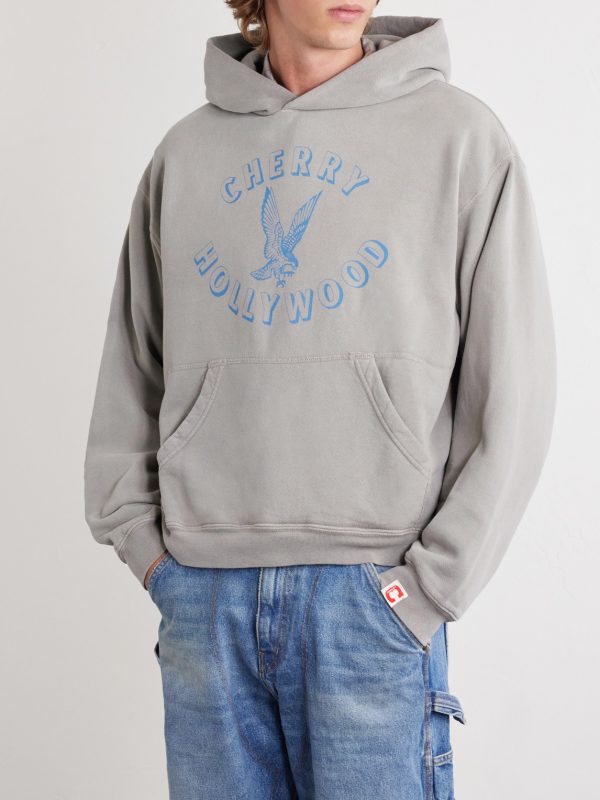 Logo-Print Cotton-Jersey Hoodie - FR Logo-Print Cotton-Jersey Hoodie - FR