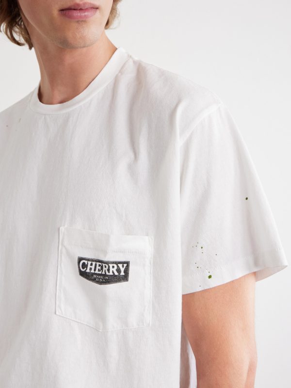 Logo-Print Paint-Splattered Cotton-Jersey T-Shirt - E1 Logo-Print Paint-Splattered Cotton-Jersey T-Shirt - E1