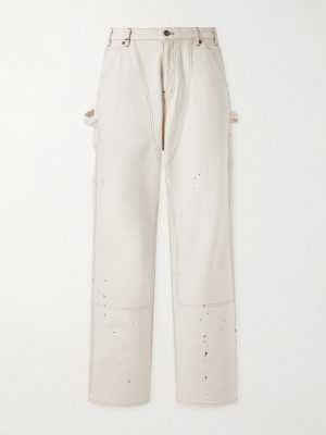 Paint-Splattered Distressed Straight-Leg Jeans Paint-Splattered Distressed Straight-Leg Jeans