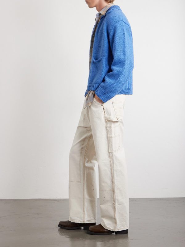 Paint-Splattered Distressed Straight-Leg Jeans - OU Paint-Splattered Distressed Straight-Leg Jeans - OU