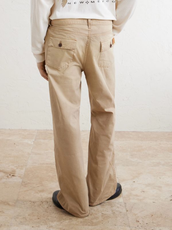 Wide-Leg Cotton-Twill Chinos - BK