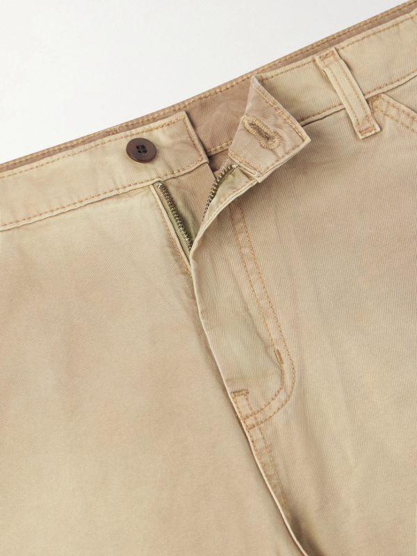 Wide-Leg Cotton-Twill Chinos - E1