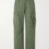 Wide-Leg Paint-Splattered Cotton-Ripstop Cargo Trousers