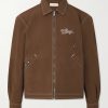 Logo-Embroidered Paint-Splattered Shell Jacket
