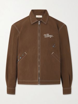 Logo-Embroidered Paint-Splattered Shell Jacket Logo-Embroidered Paint-Splattered Shell Jacket