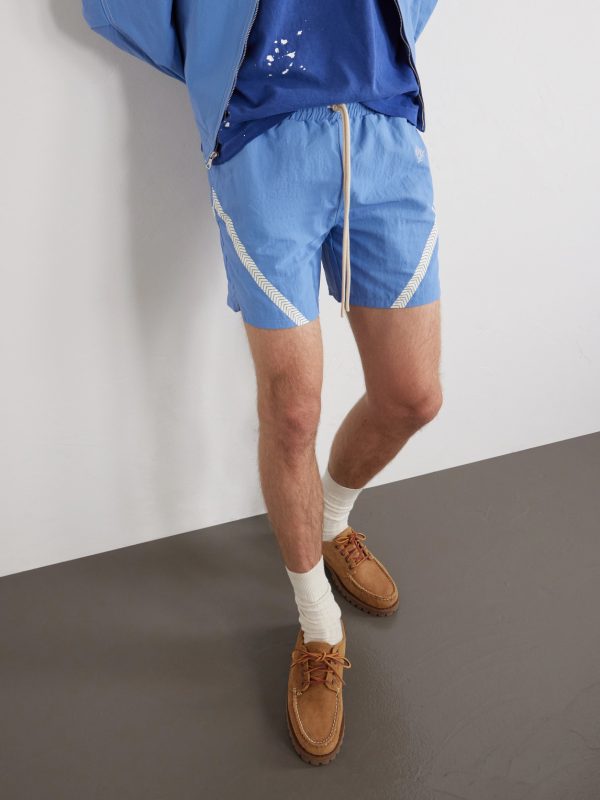 Logo-Printed Woven Straight-Leg Shorts - CU Logo-Printed Woven Straight-Leg Shorts - CU