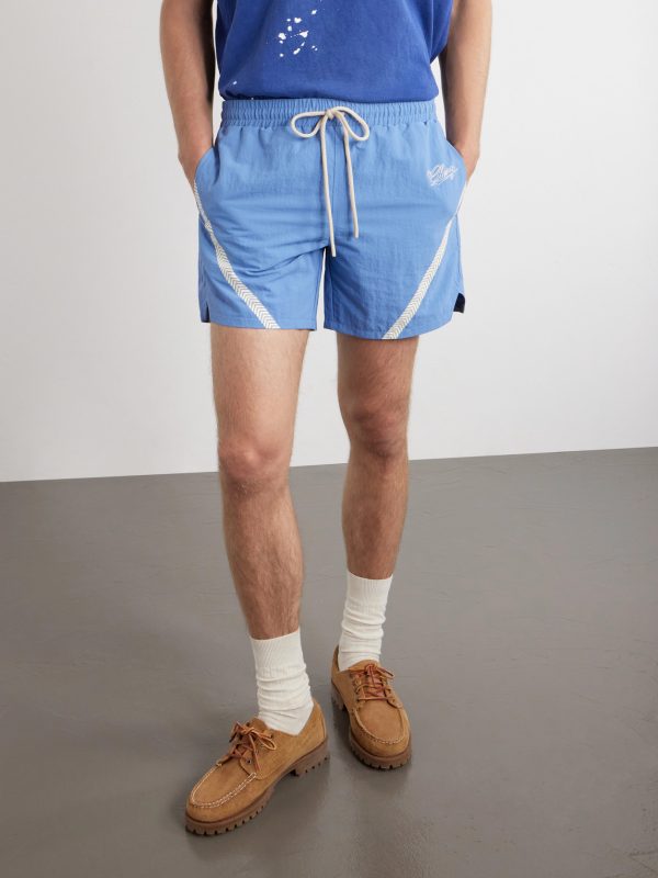 Logo-Printed Woven Straight-Leg Shorts - FR Logo-Printed Woven Straight-Leg Shorts - FR