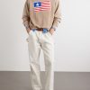 Embroidered Cotton-Jersey Sweater - OU Embroidered Cotton-Jersey Sweater - OU