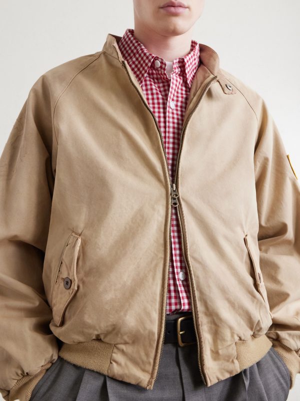 Logo-Embroidered Cotton-Twill Bomber Jacket - E1 Logo-Embroidered Cotton-Twill Bomber Jacket - E1
