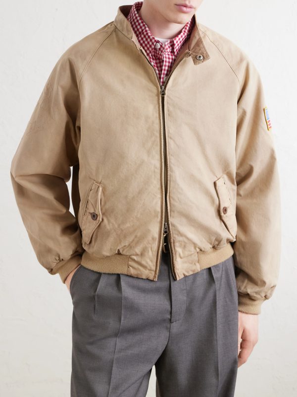 Logo-Embroidered Cotton-Twill Bomber Jacket - FR Logo-Embroidered Cotton-Twill Bomber Jacket - FR