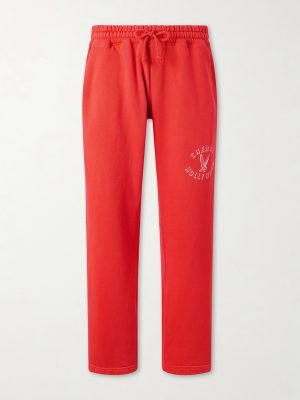 Hollywood Straight-Leg Logo-Print Cotton-Jersey Sweatpants