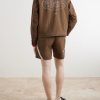 Straight-Leg Logo-Print Woven Shorts - BK