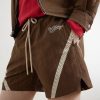 Straight-Leg Logo-Print Woven Shorts - CU