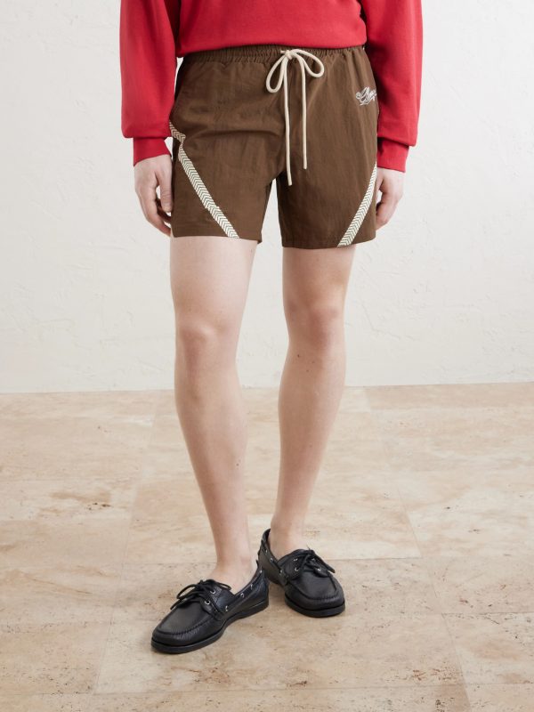 Straight-Leg Logo-Print Woven Shorts - FR