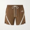 Straight-Leg Logo-Print Woven Shorts