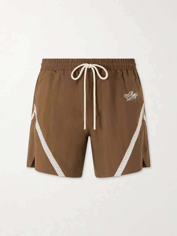 Straight-Leg Logo-Print Woven Shorts