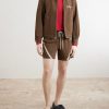 Straight-Leg Logo-Print Woven Shorts - OU