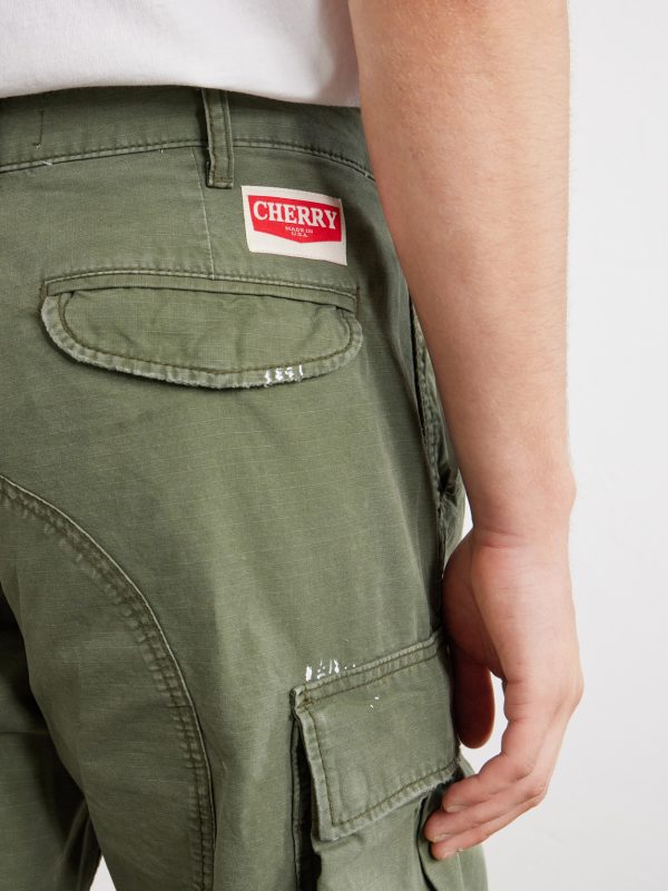 Camouflage Paint-splattered Cargo Straight-leg Shorts - E2 Camouflage Paint-splattered Cargo Straight-leg Shorts - E2