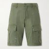 Camouflage Paint-splattered Cargo Straight-leg Shorts Camouflage Paint-splattered Cargo Straight-leg Shorts