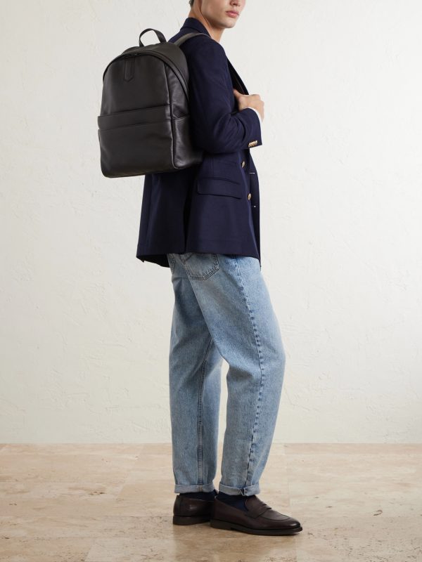 Full-Grain Leather Backpack - OU Full-Grain Leather Backpack - OU