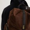 Leather-Trimmed Suede Backpack - CU Leather-Trimmed Suede Backpack - CU