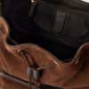 Leather-Trimmed Suede Backpack - E1 Leather-Trimmed Suede Backpack - E1