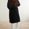 Leather-Trimmed Suede Backpack - FR Leather-Trimmed Suede Backpack - FR