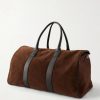 Leather-Trimmed Suede tote - BK
