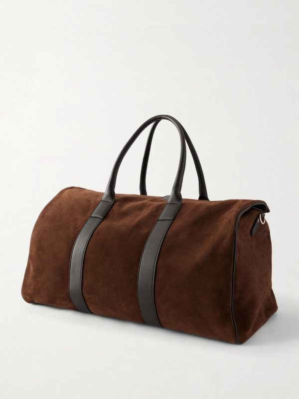 Leather-Trimmed Suede tote - BK