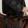 Leather-Trimmed Suede tote - CU