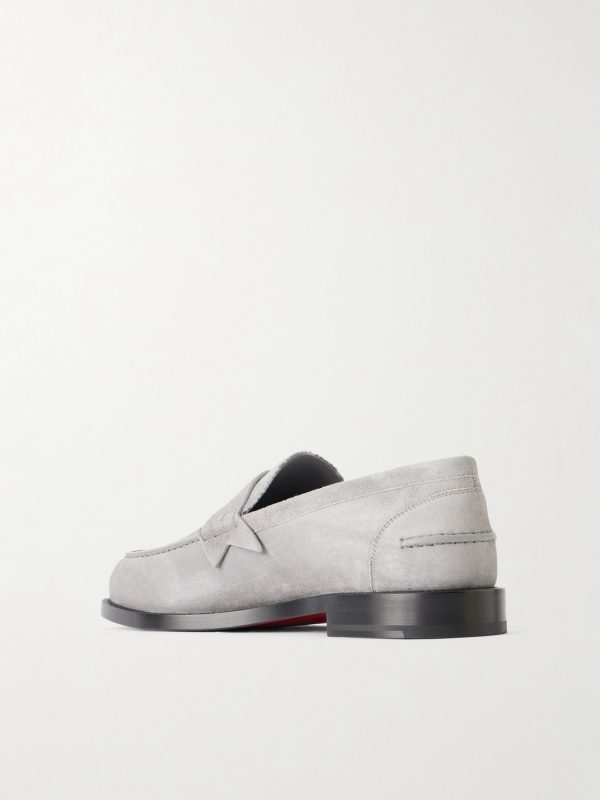 The Plato NeoCL-Detailed Suede Penny Loafers - BK The Plato NeoCL-Detailed Suede Penny Loafers - BK