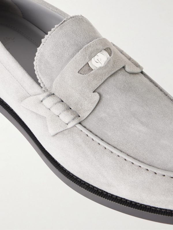 The Plato NeoCL-Detailed Suede Penny Loafers - CU The Plato NeoCL-Detailed Suede Penny Loafers - CU